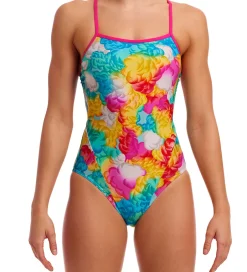 Svømmetøj*Funkita Badedragt - Single Strap - UV50+ - Cloudy Colours