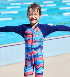 Svømmetøj|Svømning*Funkita Badeheldragt - Go Jump Suit - UV50+ - Wave Craze