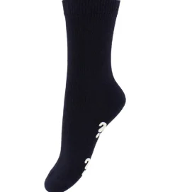 Børn Fuzzies Strømper m. Antiskrid - Navy