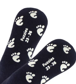Børn Fuzzies Strømper m. Antiskrid - Navy