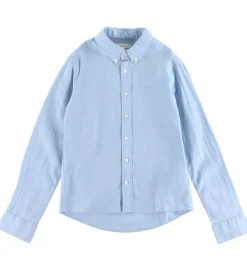 Børn GANT Skjorte - Hør/Bomuld - Fresh Blue