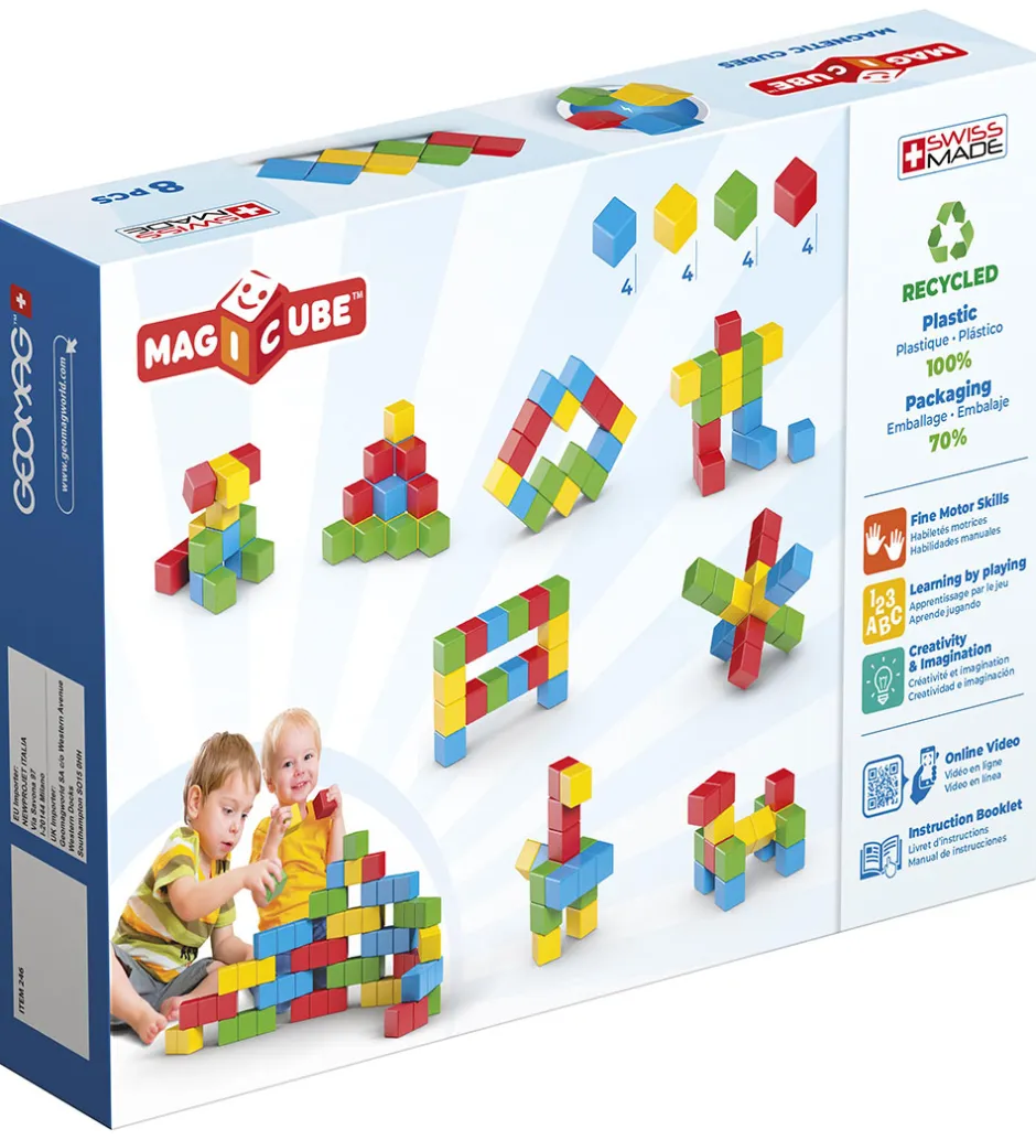 Magnetlegetøj*Geomag Magnetsæt - Magicube Creative Set - 8 Dele