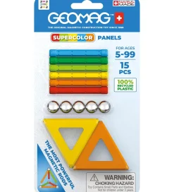 Magnetlegetøj*Geomag Magnetsæt - Supercolor Panels Recycled - 15 Dele