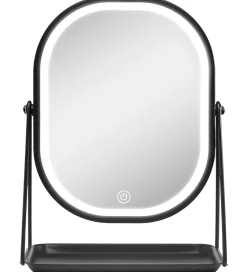 Gillian Jones Bordspejl - Oval - LED/Bakke - Sort