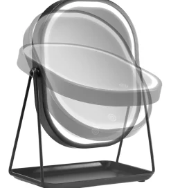 Gillian Jones Bordspejl - Oval - LED/Bakke - Sort