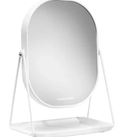 Spejle*Gillian Jones Bordspejl - Oval - Forstørrelse/Bakke - Hvid