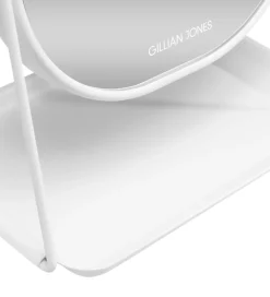 Spejle*Gillian Jones Bordspejl - Oval - Forstørrelse/Bakke - Hvid