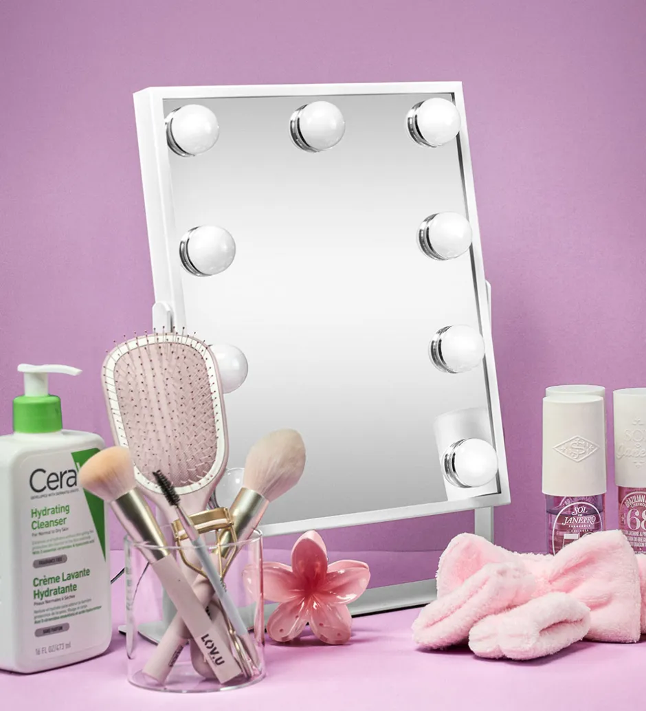 Gillian Jones Makeupspejl - 9 LED/Touch - Hvid