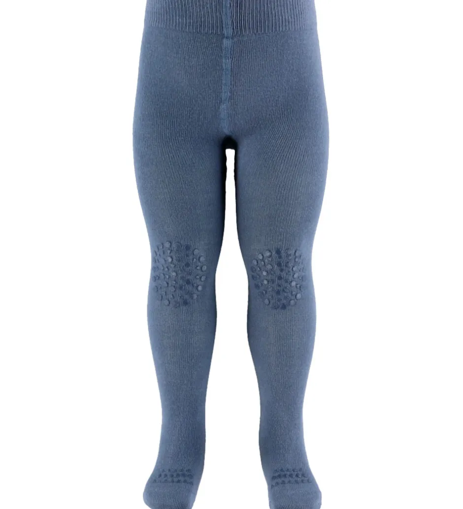 Børn GoBabyGo Kravlestrømpebukser - Noos - Bambus - Stone Blue
