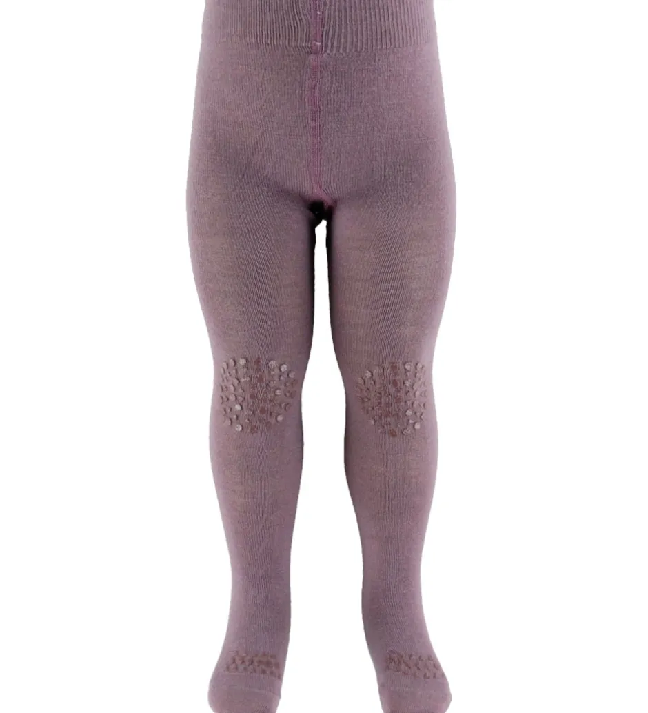 Strømpebukser*GoBabyGo Kravlestrømpebukser - Noos - Uld - Dark Purple Dove