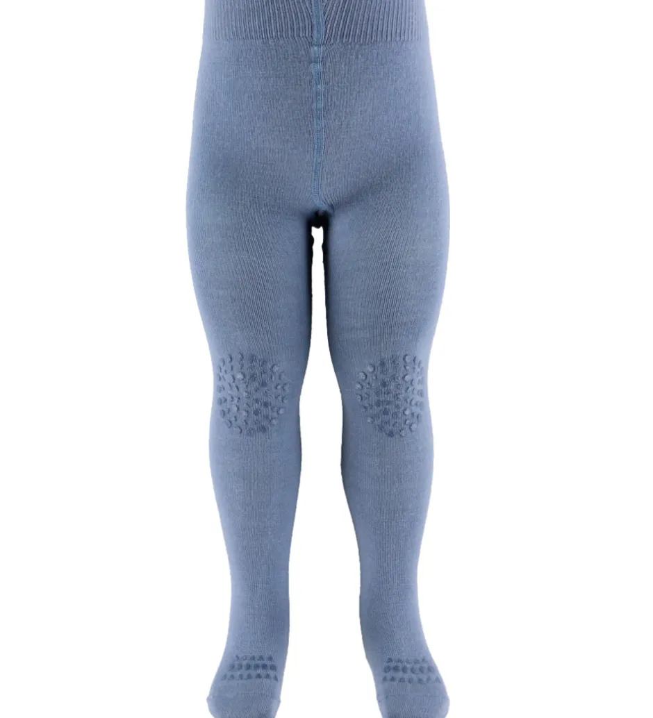 Strømpebukser*GoBabyGo Kravlestrømpebukser - Noos - Uld - Stone Blue