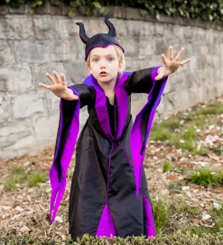 Halloween*Great Pretenders Udklædning - Skurk Prinsessekjole m. Hat - Sort