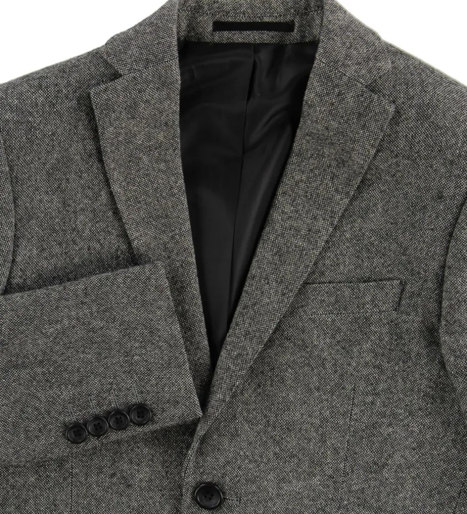 Børn Grunt Blazer - Uld/Polyester - Salt & Pepper