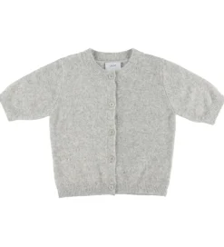 Børn Grunt Cardigan - Strik - GrIsa - Grå