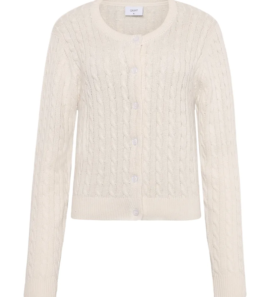 Børn Grunt Cardigan - Strik - GrLine - Off White