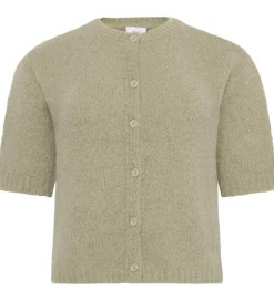Børn Grunt Cardigan - Strik - GrEvissa - Dust Green