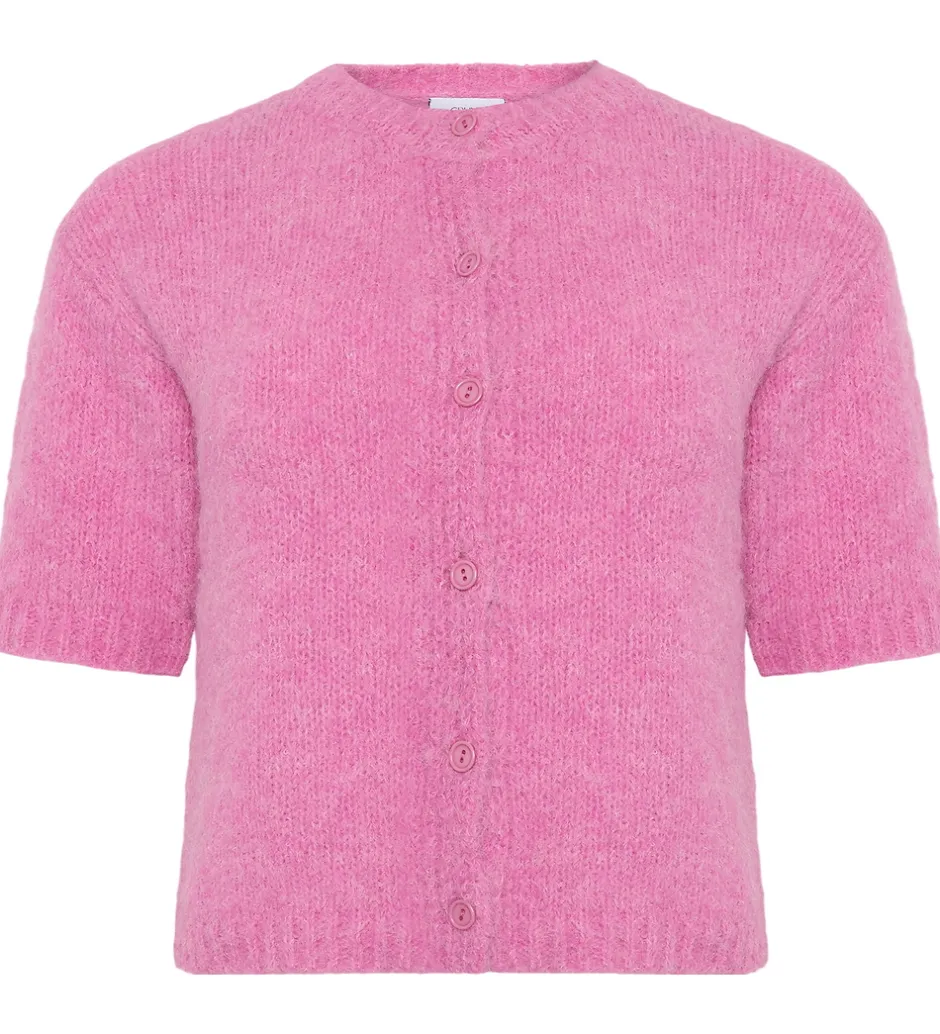 Børn Grunt Cardigan - Strik - GrEvissa - Rose