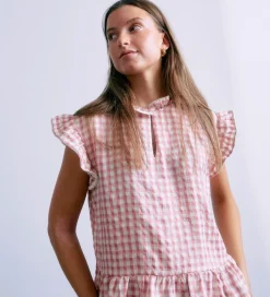 Toppe*Grunt Top - GrArte - Rosa/Hvidternet