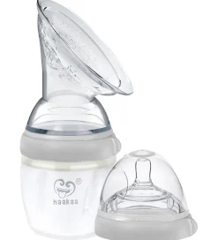 Brystpumper*Haakaa Brystpumpe m. Flaskesut - 160 ml - Grå