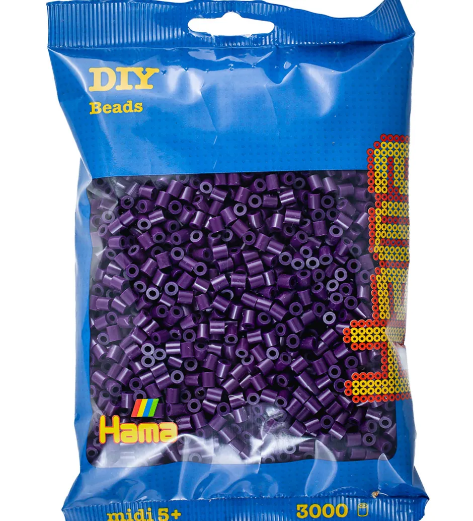 Hama Midi Perler - 3000 stk. - 108 Aubergine