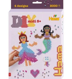 Perler*Hama Midi Perler - 2000 stk. - Prinsesse Og Havfrue