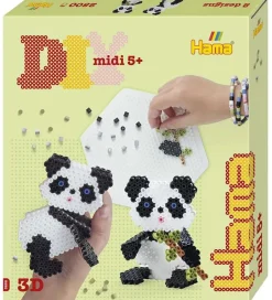 Perler*Hama Midi Perlesæt - 3D - 2500 stk - Panda