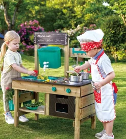 Legekøkken Og Legemøbel*Hape Udekøkken m. Tilbehør - Nature Fun
