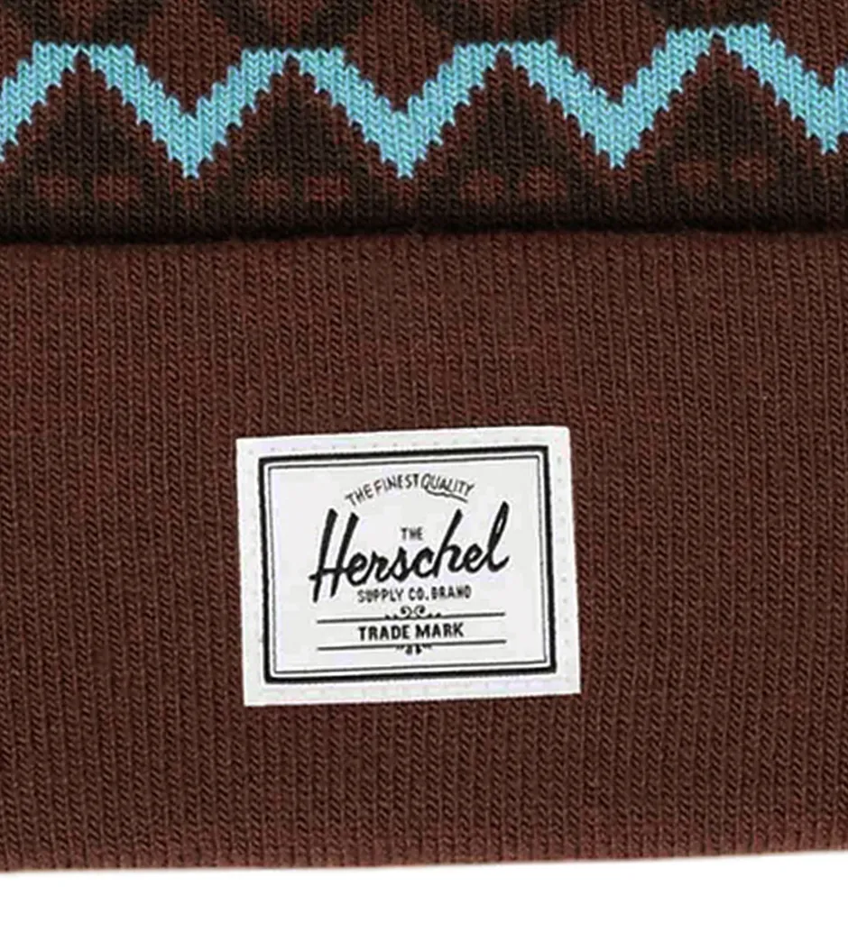 Huer Og Hatte|Unisex-Tøj*Herschel Hue - Strik - Elmer - Bitter Chocolate/ Fair Isle