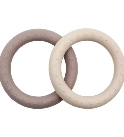 Bideringe|Babylegetøj*Hevea Bideringe - 2-pak - Sand & Tan Beige