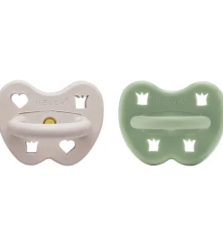Hevea Sutter - 3-36 mdr - 2-pak - Naturgummi - Soft pebble/Green