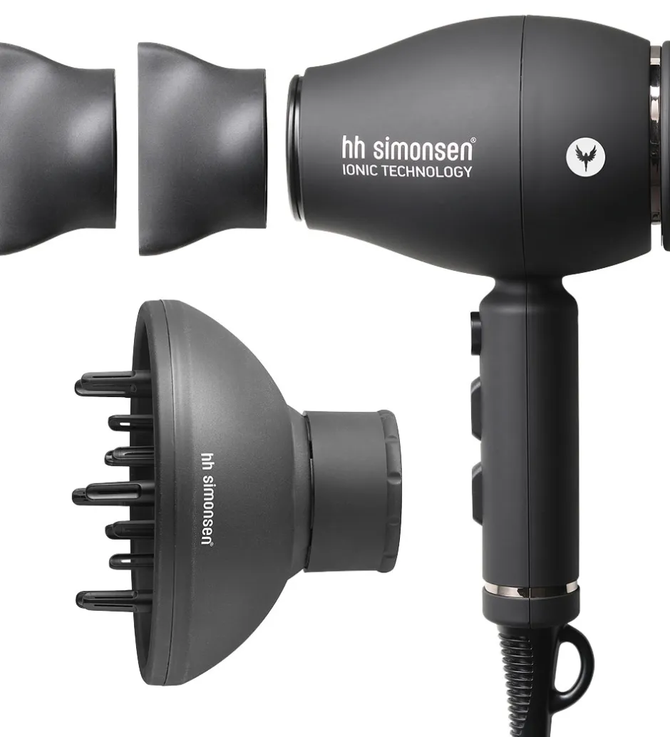 HH Simonsen Hårtørrer - XS Dryer inkl. Softstyler - Sort