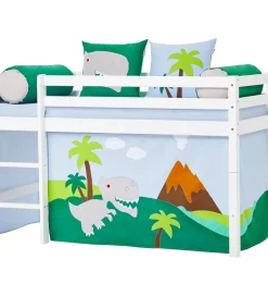 Senge*Hoppekids Forhæng Til Halvhøj Seng - 70x160 cm - Dinosaur