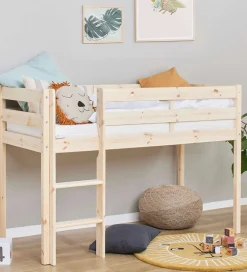 Senge*Hoppekids Seng - Halvhøj - ECO Comfort - 166x76x114 cm - Natural