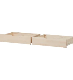 Hoppekids Skuffer m. Hjul - 2 stk. - 70x160 cm - Natur