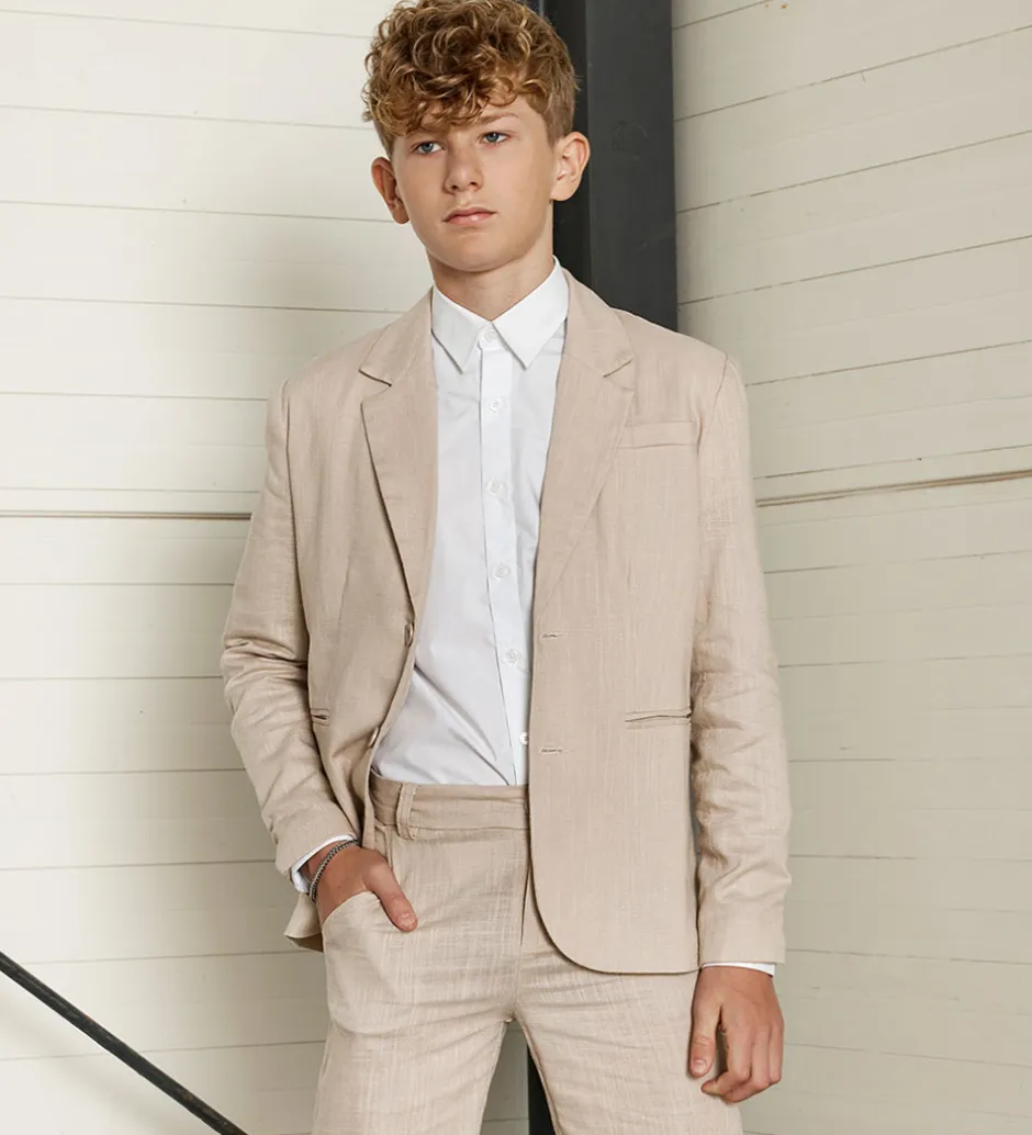 Konfirmationstøj|Jakkesæt Og Blazers*Hound Blazer - Hør - Beige