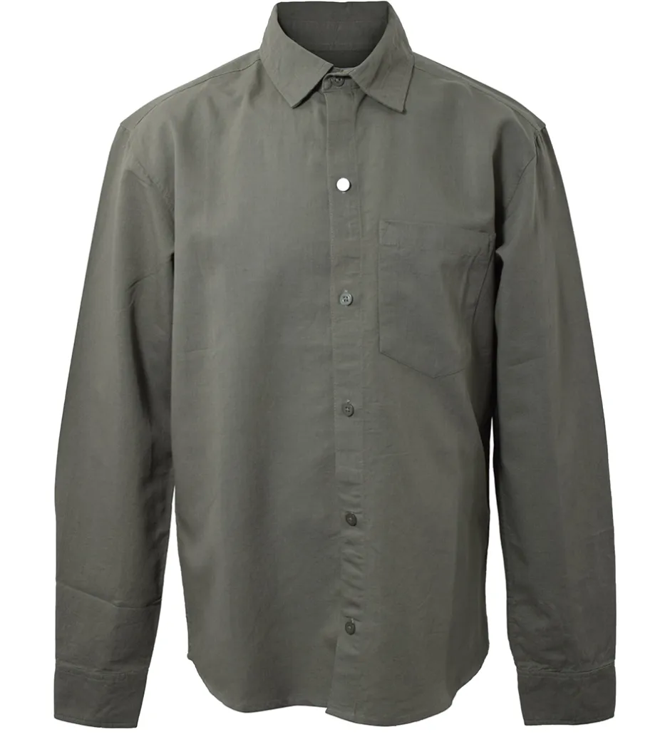 Konfirmationstøj*Hound Skjorte - Linen Blend - Army