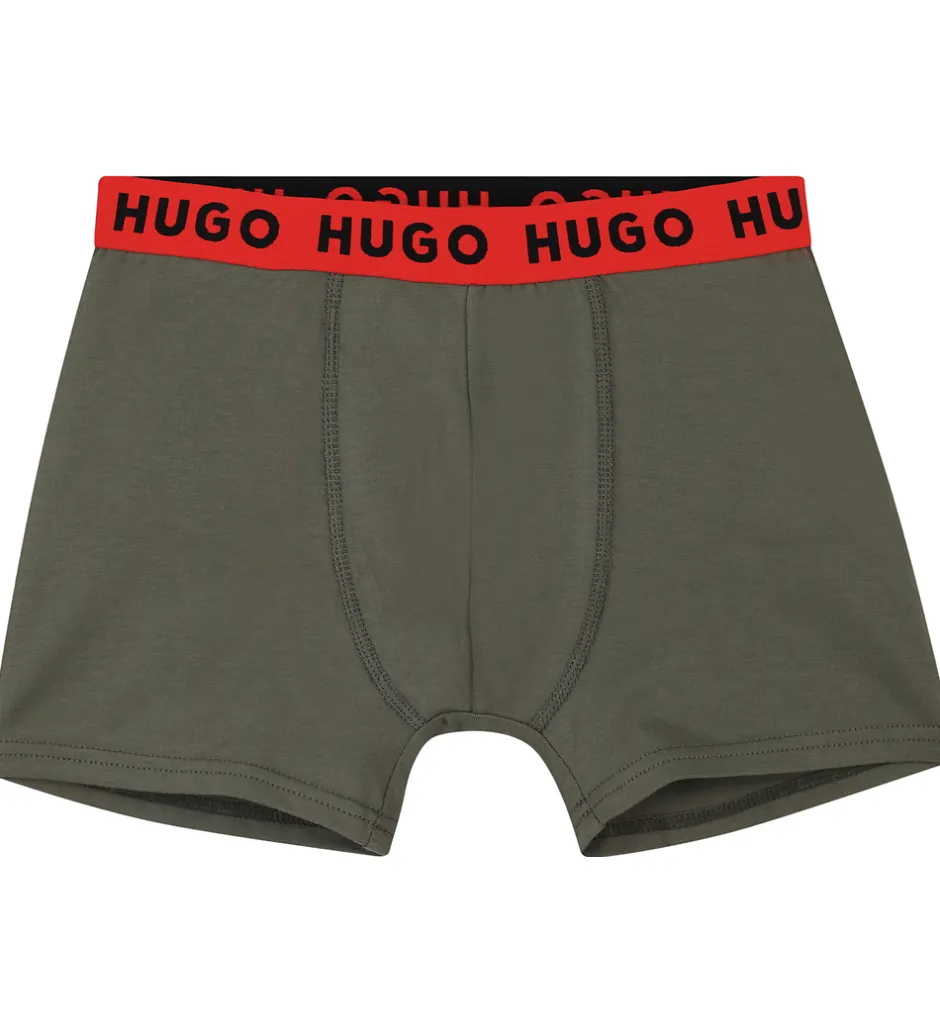 Undertøj*HUGO Boxershorts - 2-pak - Sort/Armygrøn