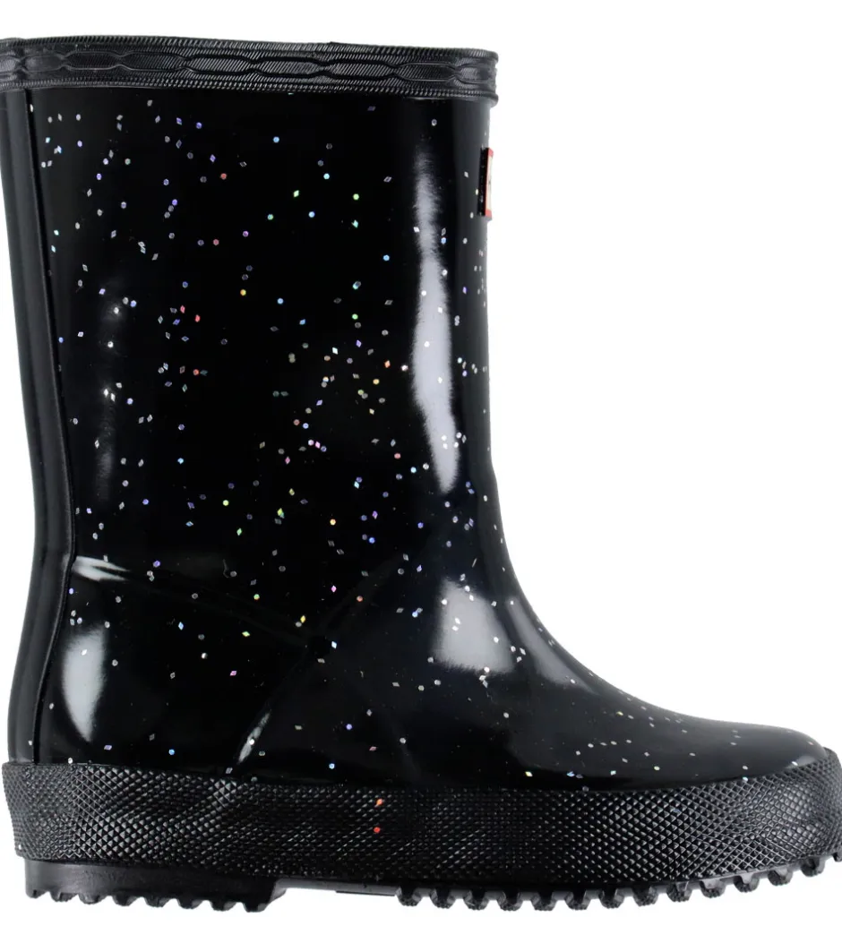 Gummistøvler*Hunter Gummistøvler - Kids First Giant Glitter - Sort