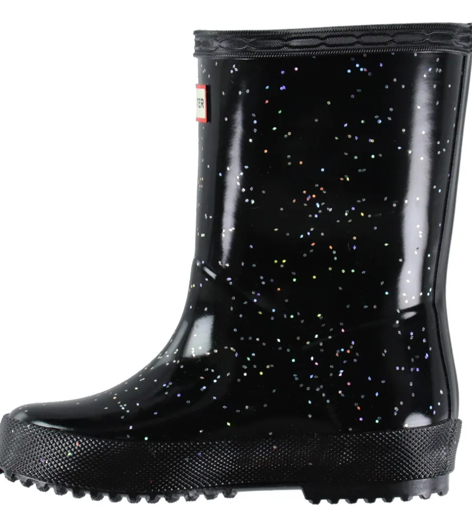 Gummistøvler*Hunter Gummistøvler - Kids First Giant Glitter - Sort