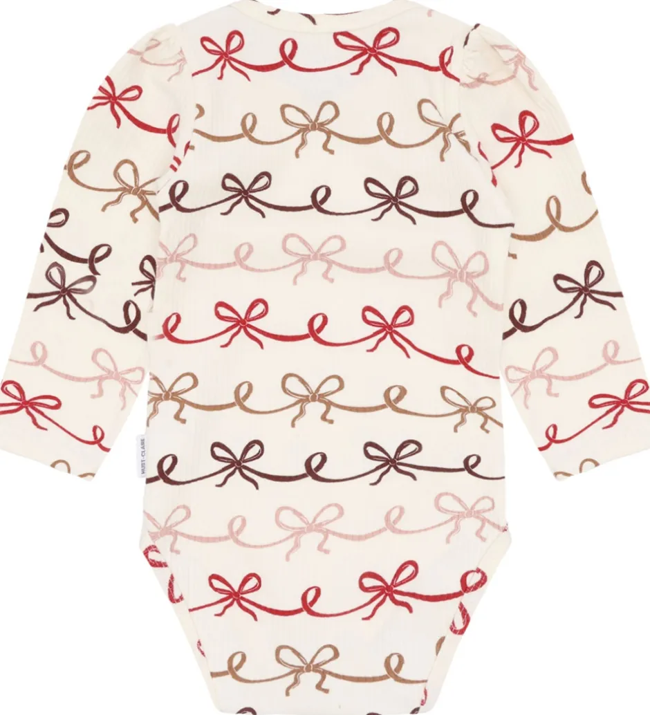 Børn Hust and Claire Body l/æ - Rib - HCBritt - Sugar m. Sløjfer