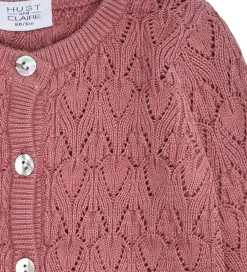 Striktrøjer*Hust and Claire Cardigan - Strik - Cilja Pointelle - Dry Rose