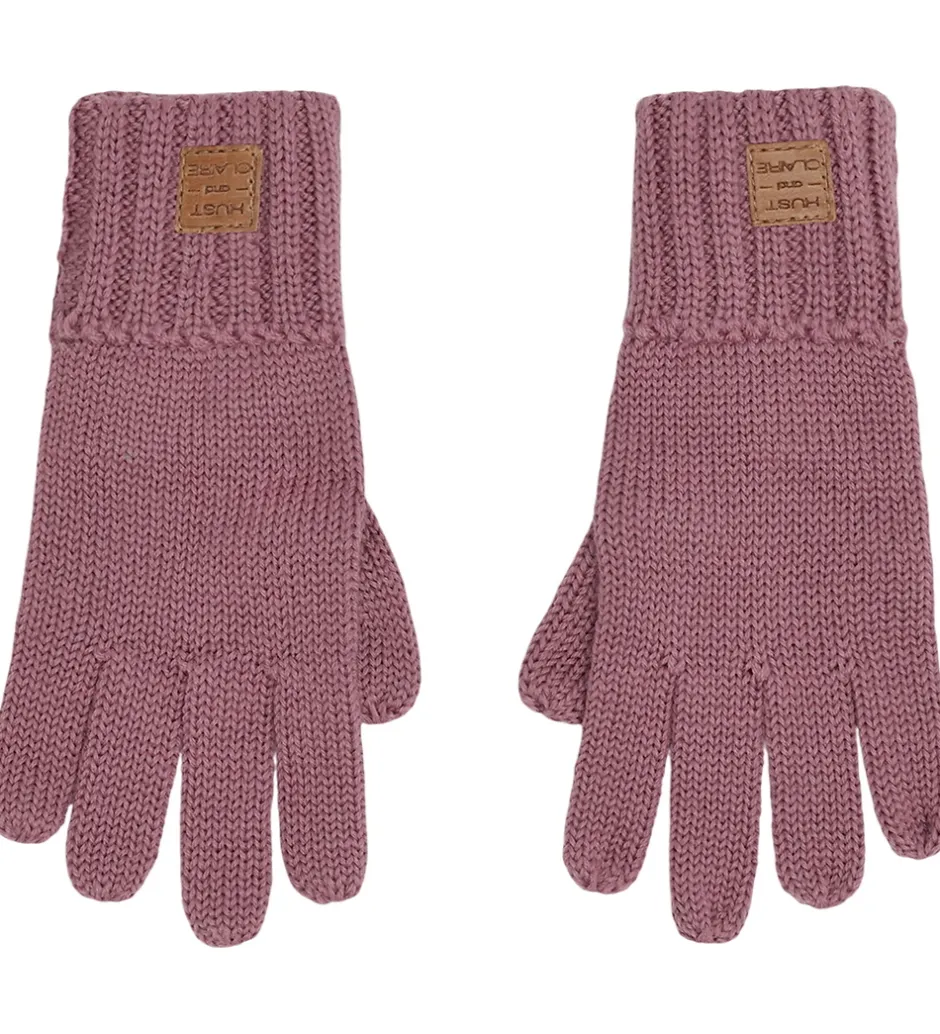Handsker Og Luffer*Hust and Claire Handsker - Uld - Strik - HCFesto - Pale Mauve