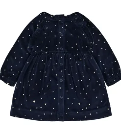 Børn Hust and Claire kjole - Velour - HCKis - More Navy m. Guld