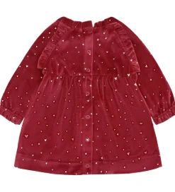 Kjoler*Hust and Claire Kjole - Velour - HCKis - Teaberry m. Guld