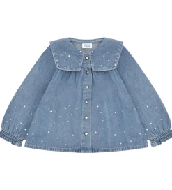 Børn Hust and Claire Skjorte - HCKaroline - Blue Denim m. Similisten