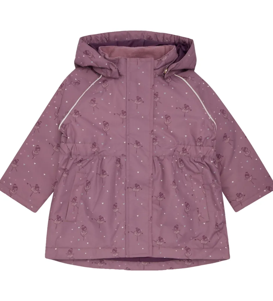 Børn Hust and Claire Vinterjakke - HCObia - Pale Mauve m. Hjerter/Bal
