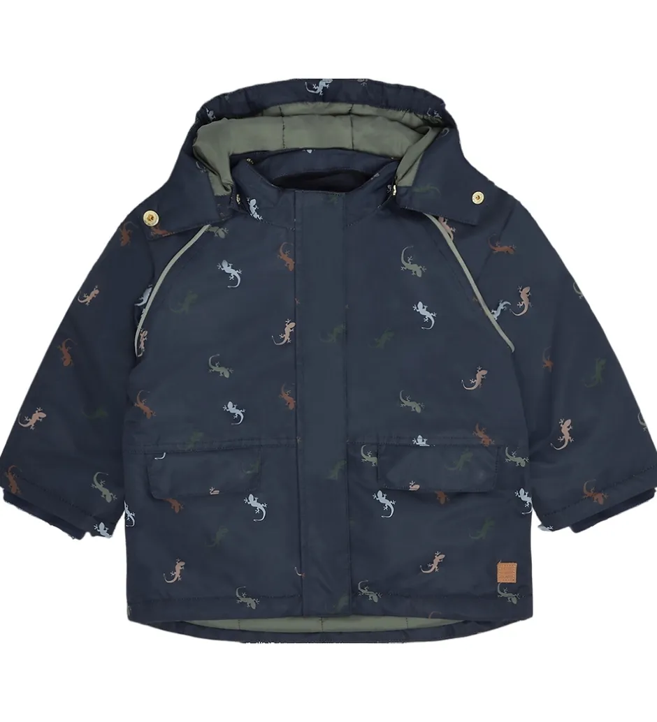 Børn Hust and Claire Vinterjakke - HCObi - More Navy m. Firben