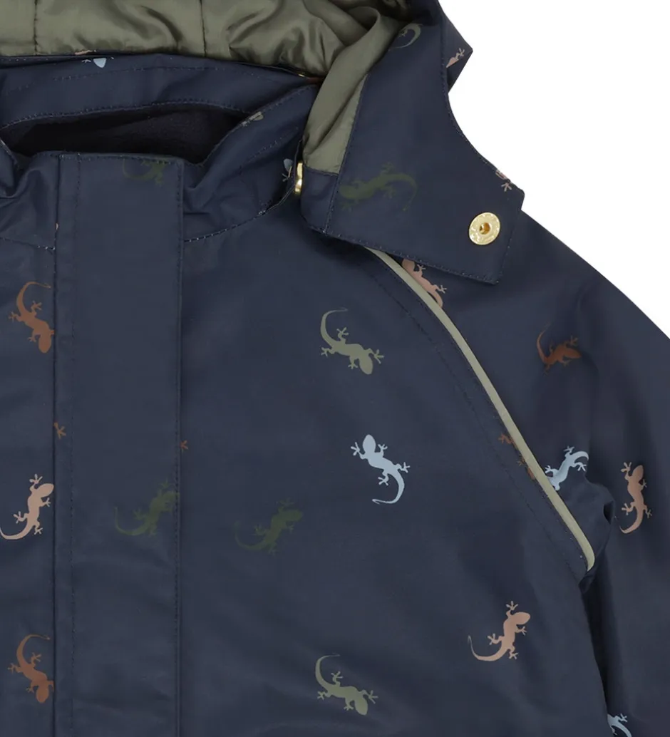 Børn Hust and Claire Vinterjakke - HCObi - More Navy m. Firben
