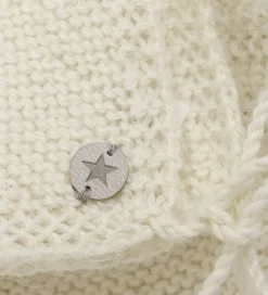 Babyhjelme*Huttelihut Babyhjelm m. Kvast - Alpakauld - Strik - Off-white
