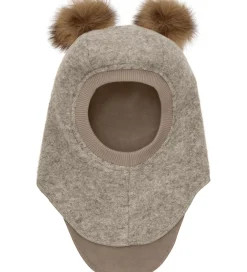 Elefanthuer*Huttelihut Elefanthue - Uld - 2-lags - Camel Melange m. Kvaste